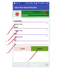 thank you for scholarship jsc result using android app