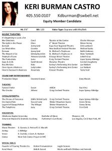 theatre resume template musical theatre resume examples