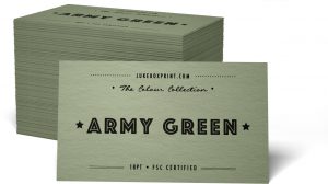 thick business cards army green colored business cards