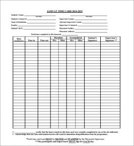 time card template timecard template