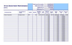 time logs template stock investment tracker