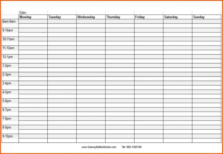 Time Scheduler Template | Template Business