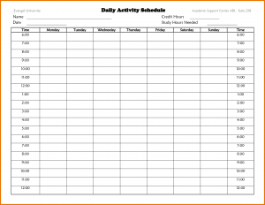 time scheduler template time schedule template