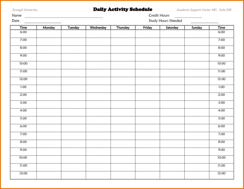 time scheduler template