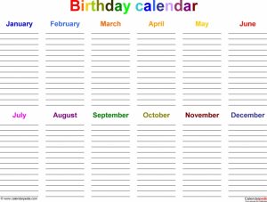 time schedules templates birthday calendars free printable word templates abry