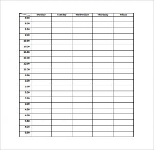 time schedules templates weekly time schedule