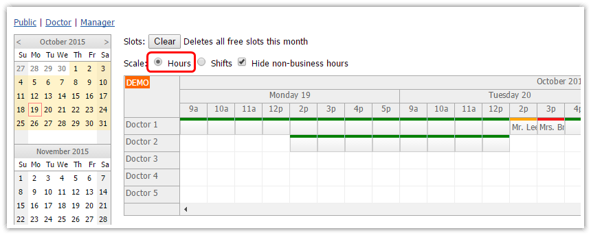 time scheduling template