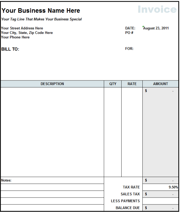 time scheduling template