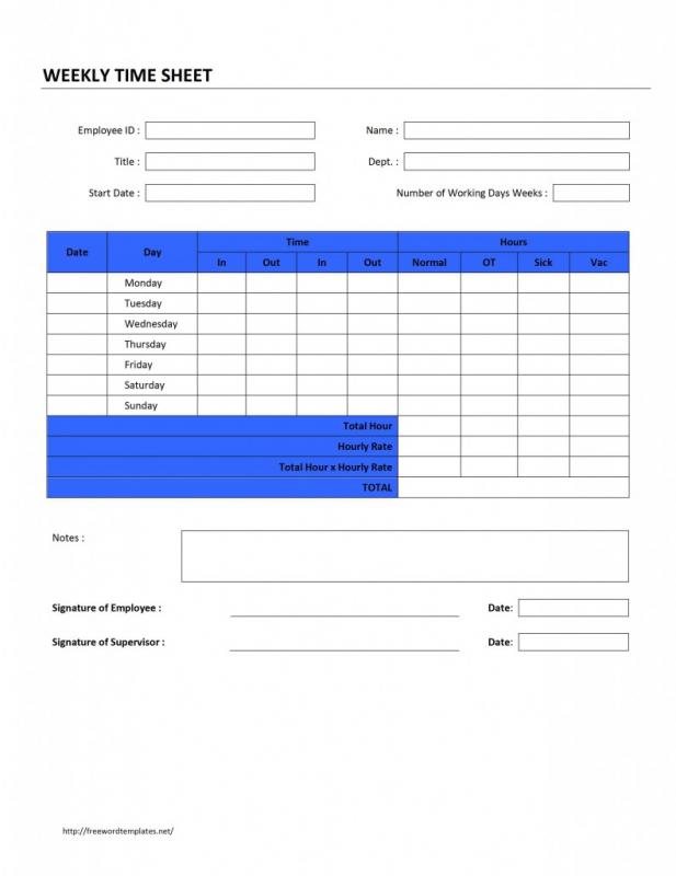 time sheets template