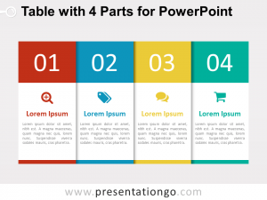 timeline for ppt table parts powerpoint