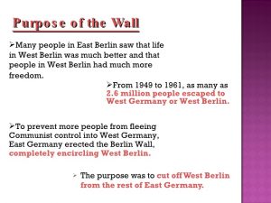 timeline for ppt the berlin wall