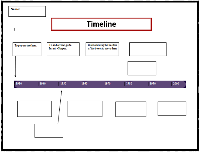 timeline template word