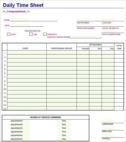 timesheet template excel