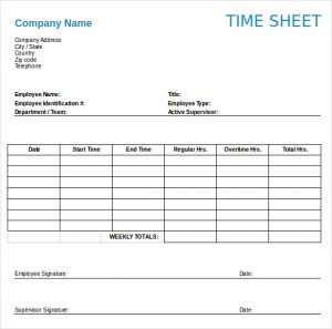 timesheet template free weekly timesheet template download in word format