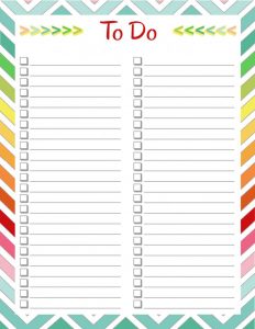 to do list template word rainbow to do list template