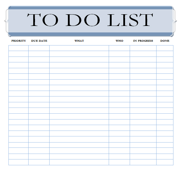 to do list template word