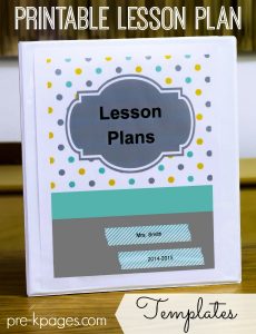 toddler lesson plan templates printable lesson plans