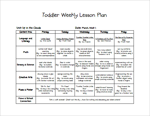 toddler lesson plans free