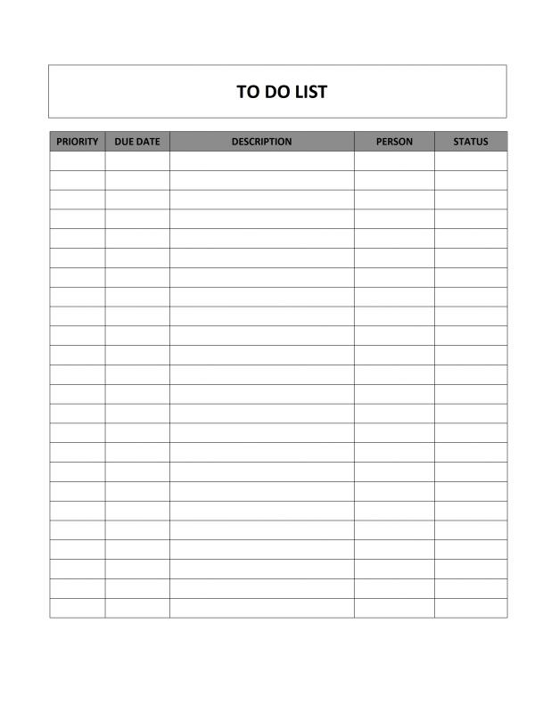 todo list template word