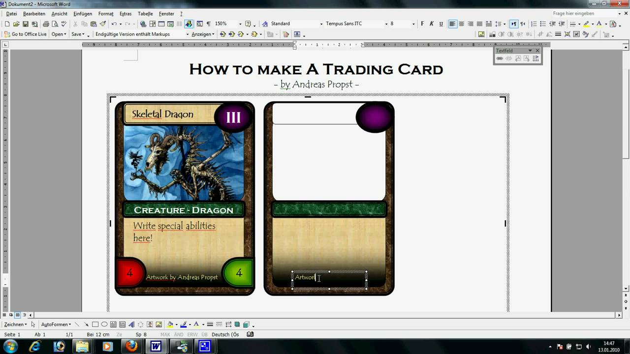 Trading Card Template Word | Template Business