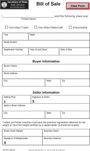 trailer bill of sale form bill of sale trailer watercraft or snowmobile