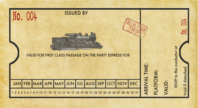 train ticket template