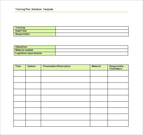 training plan template