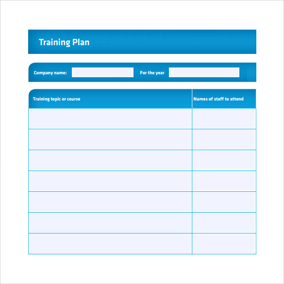 training plan template