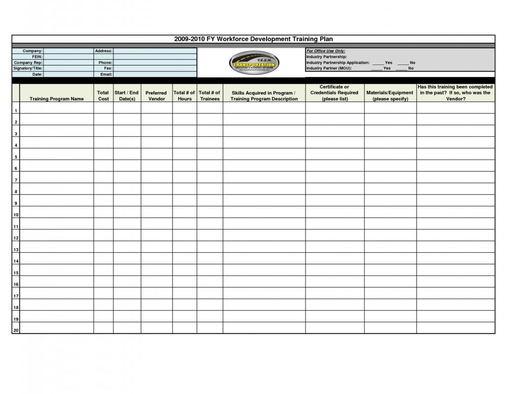 training plan template