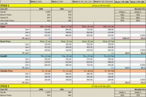 training program template