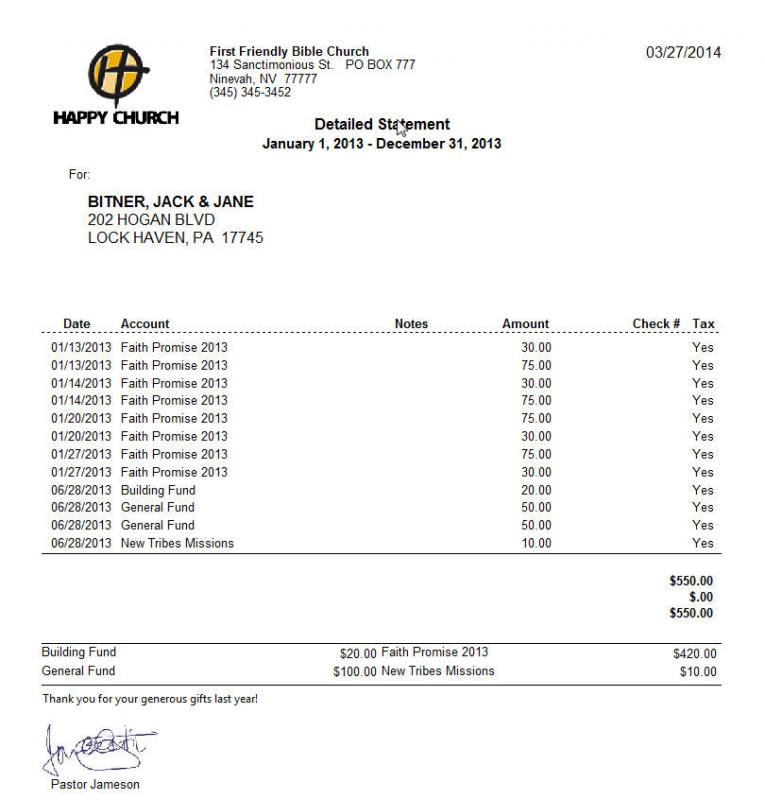 treasurer report template