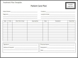 treatment plan template treatment plan template