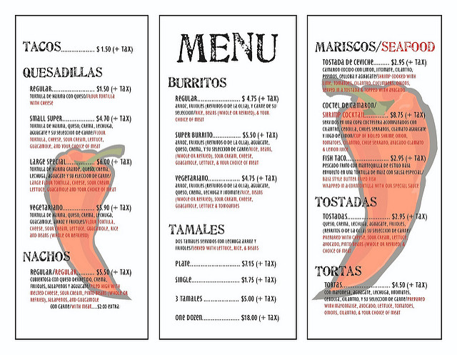 tri fold menu