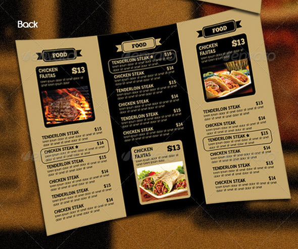 tri fold menu