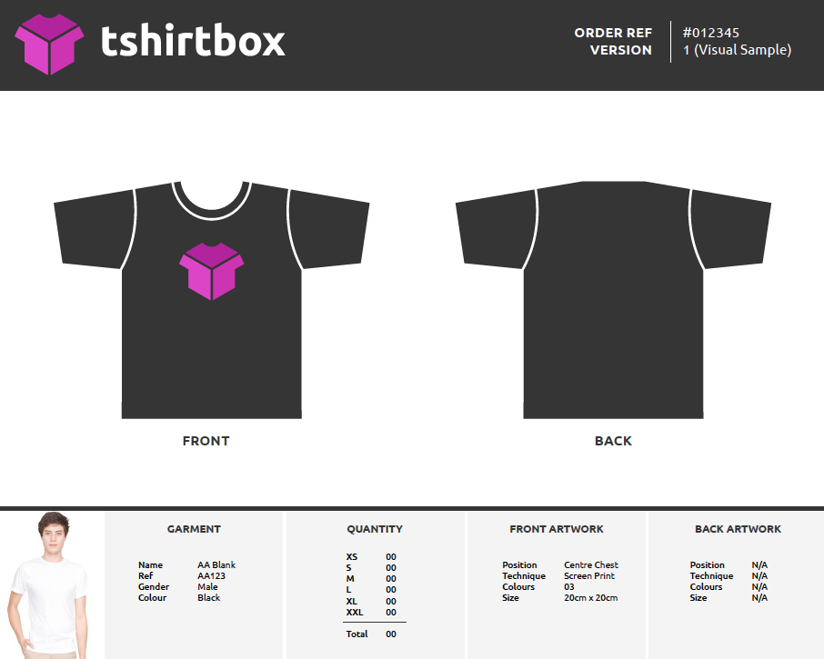 tshirt order form template