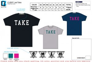 tshirt order form template shirt layout jed take block letters x