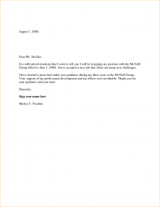 two week notice letters week resignation letter samples