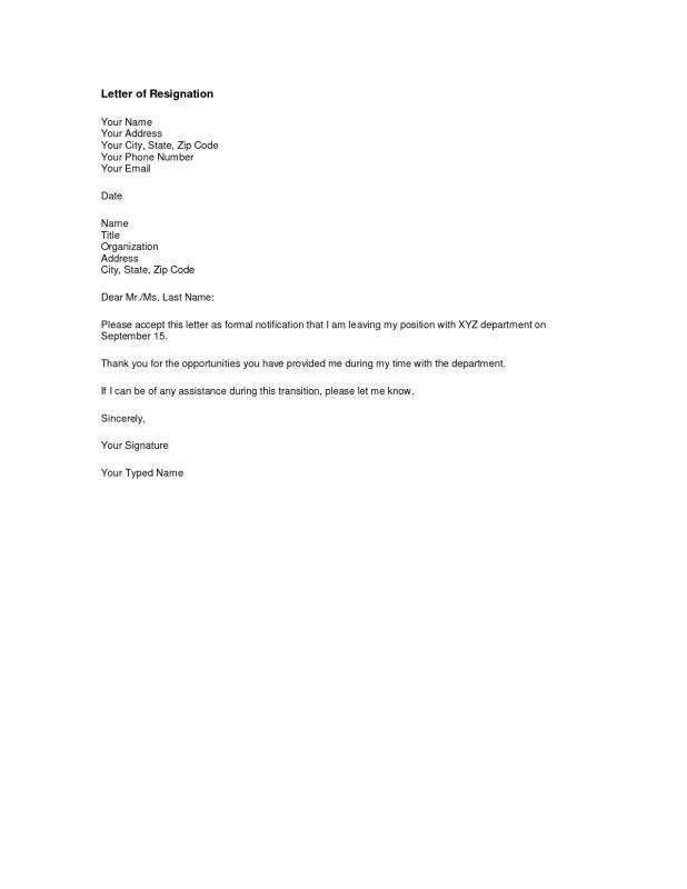 Two Week Notice Letters | Template Business