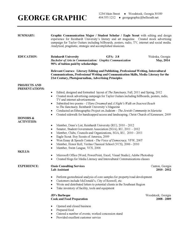 Undergraduate Student Cv Template | Template Business