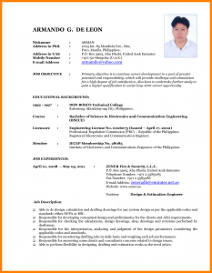 undergraduate student cv template curriculum vitae new format latest resume format resume format intended for latest resume format