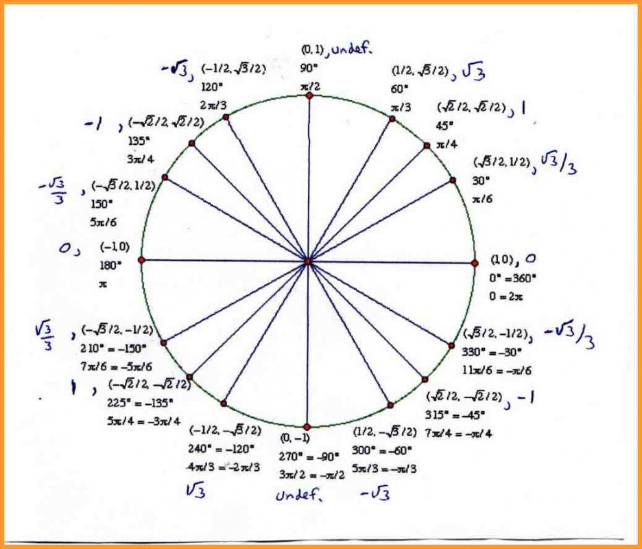 Unit Circle Template Template Business Unit Circle Template Template Business