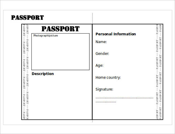 us passport photo template editable passport printable templates