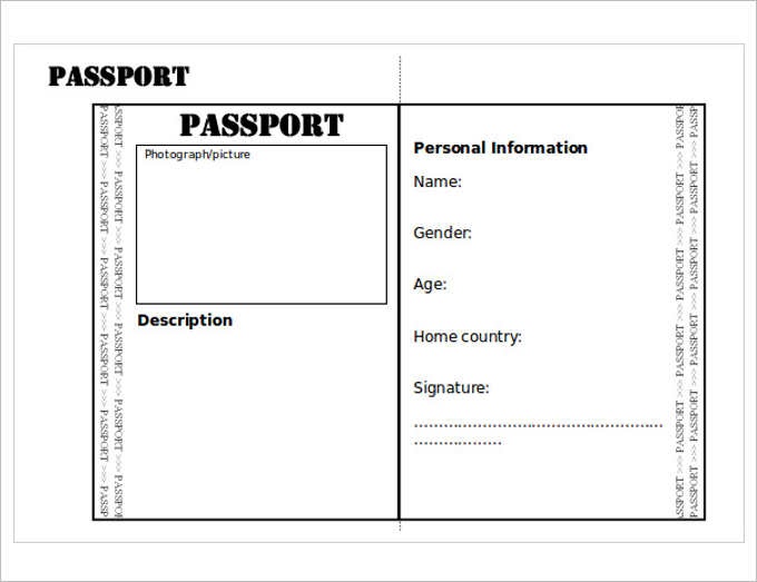 template passport print to Passport  Photo Template Business  Us Template