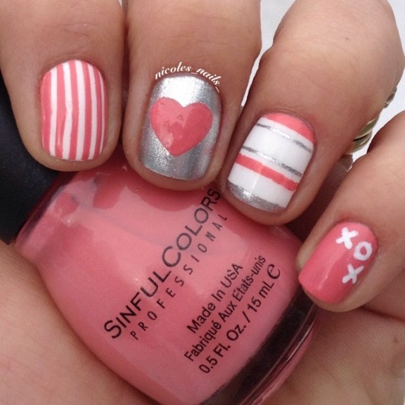 valentine nails design