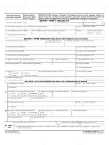 vehicle accident report form standard car accident report form d