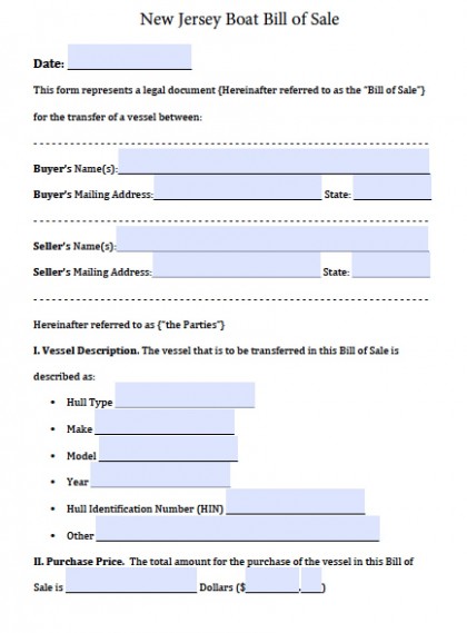 vehicle bill of sale template word