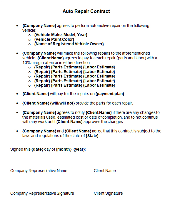 vehicle lease agreement