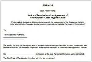 vehicle sale agreement rto form template sample termination of agreement hire purchase lease hypothecation pic