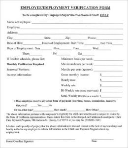 verification of employment blank verification of employment form1