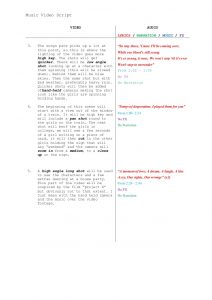 video script template music video scripttemplate